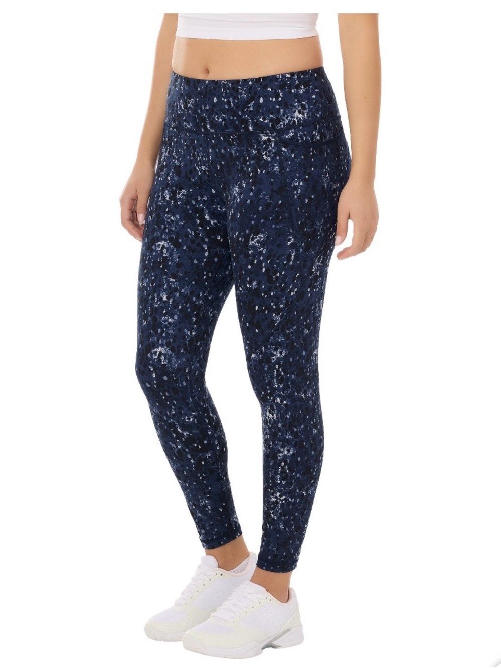 Sweaty Betty Women's Power 7/8 Navy Speckle High-Waist Leggings